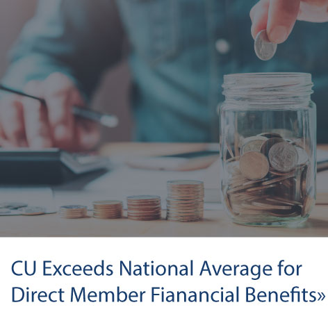Credit Union Exceeds National Average for Direct Member Financial Benefits