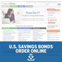 U.S. Savings bonds order online. Click to visit site.